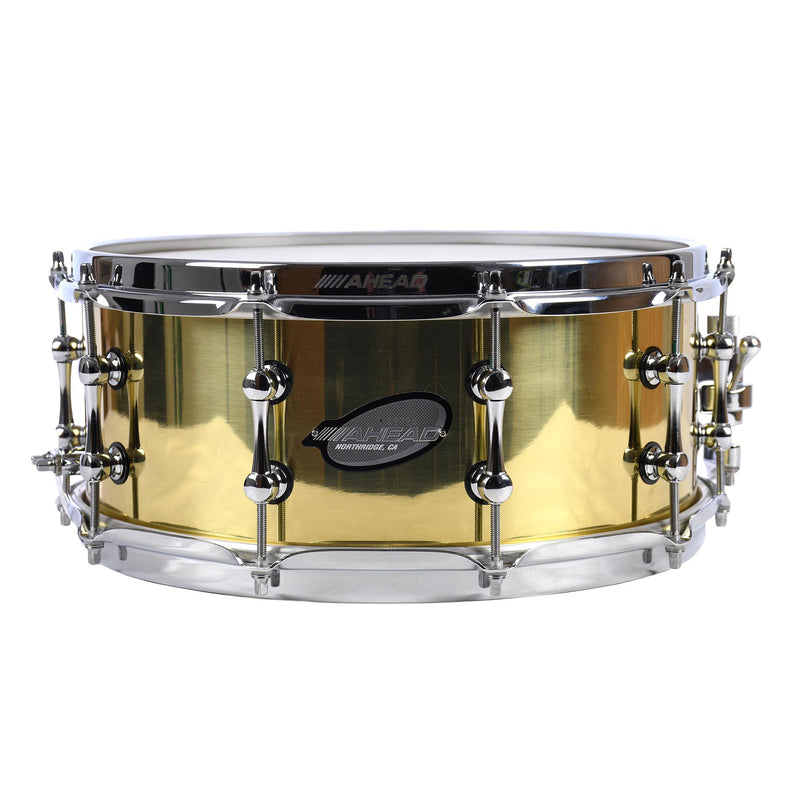 Ahead 6x14" Polished 3MM Cast Bell Brass Snare With Chrome Trick Throw