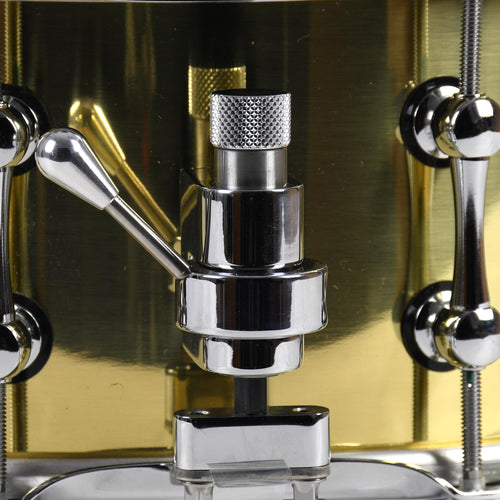 Ahead 6x14" Polished 3MM Cast Bell Brass Snare With Chrome Trick Throw