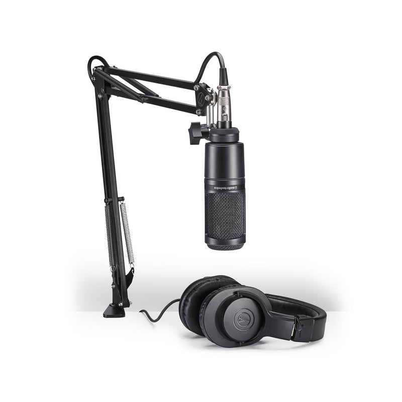 Audio Technica Streaming/Podcasting Pack With AT2020, ATH-M20X, Mount And Boom Arm
