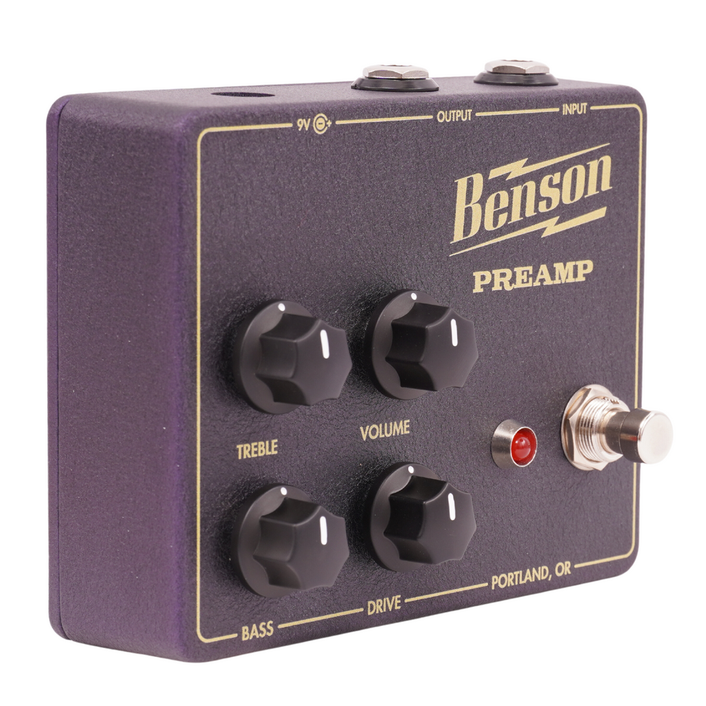 Benson Preamp Effect Pedal, Purple and Gold, Russo Music Benson Preamp Effect Pedal, Purple and Gold, Russo Music