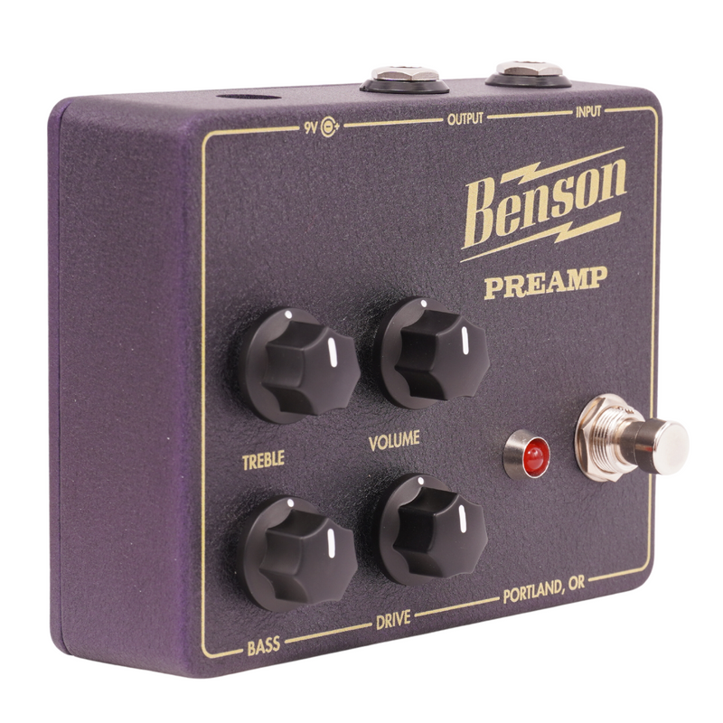 Benson Preamp Effect Pedal, Purple and Gold, Russo Music Exclusive