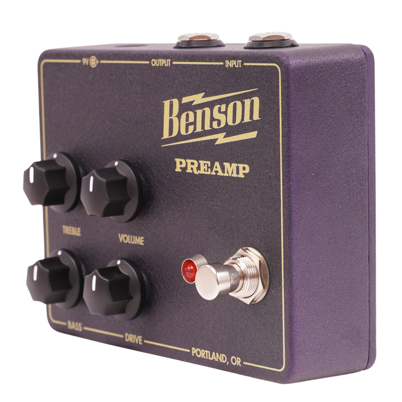 Benson Preamp Effect Pedal, Purple and Gold, Russo Music Exclusive