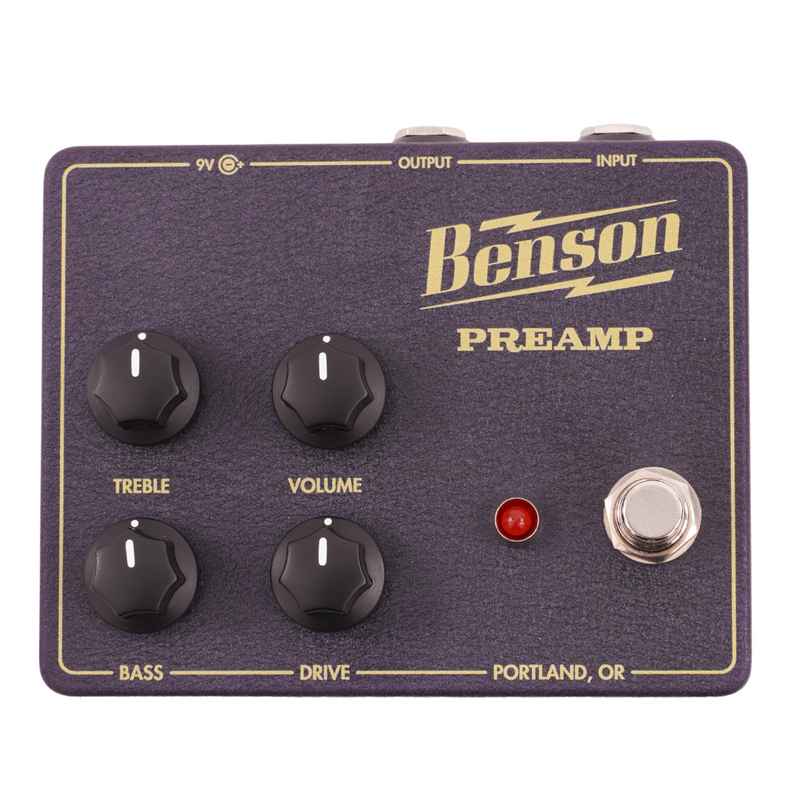 Benson Preamp Effect Pedal, Purple and Gold, Russo Music Exclusive