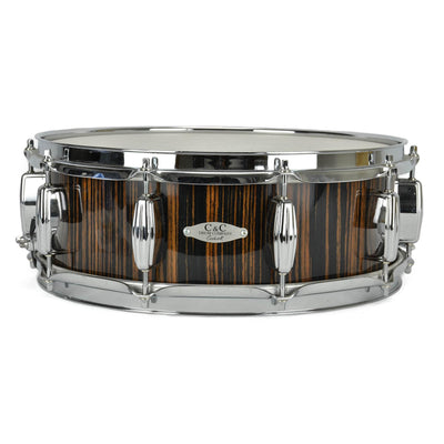 C&C  5x14" Exotic Snare - Ebony Macassar Finish - 7-Ply Maple