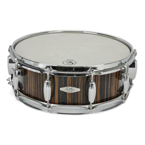 C&C  5x14" Exotic Snare - Ebony Macassar Finish - 7-Ply Maple