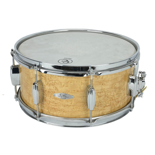 C&C 6.5x14" Exotic Snare - Birdseye Maple Finish - Maple/Poplar/Ribbo