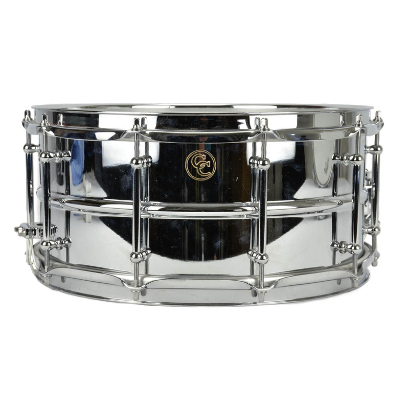 C&C 6.5x14" Chrome Over Brass Snare - Engraved
