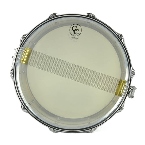 C&C 6.5x14" Chrome Over Brass Snare - Engraved