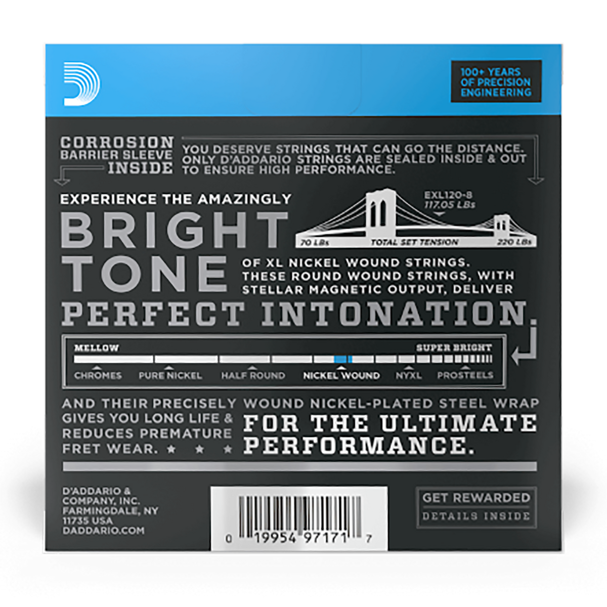 D'Addario 09-65 Super Light 8 String Nickel Wound Electric Strings