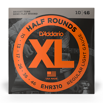 D'Addario 10-46 Regular Light Half Round Electric Strings