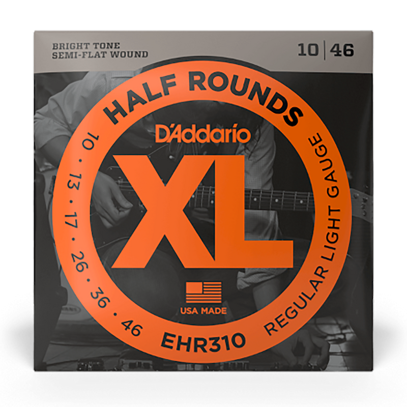 D'Addario 10-46 Regular Light Half Round Electric Strings