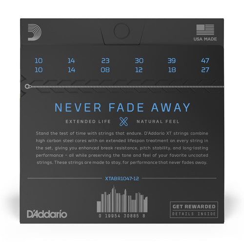 D'Addario 10-47 XT Acoustic 80/20 Bronze 12 String Light