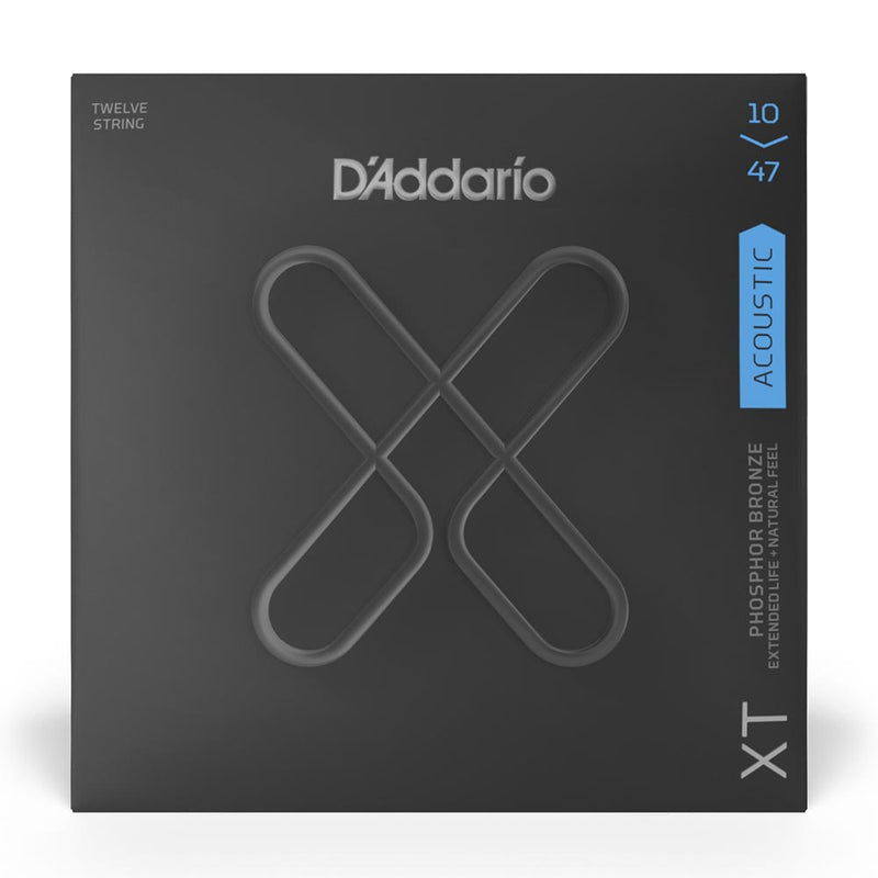 D'Addario 10-47 XT Acoustic Phosphor Bronze 12 String Light