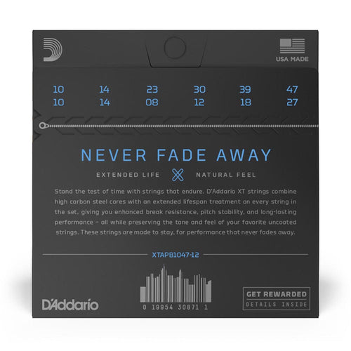 D'Addario 10-47 XT Acoustic Phosphor Bronze 12 String Light