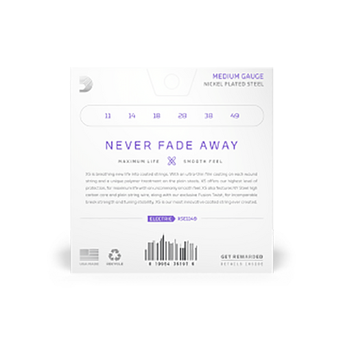 D'Addario 11-49 XS Nickel Plated Steel Electric Guitar Strings, Medium