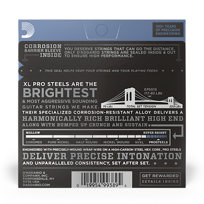 D'Addario 11-50 Medium Prosteels Electric Strings