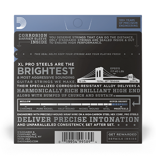 D'Addario 11-50 Medium Prosteels Electric Strings