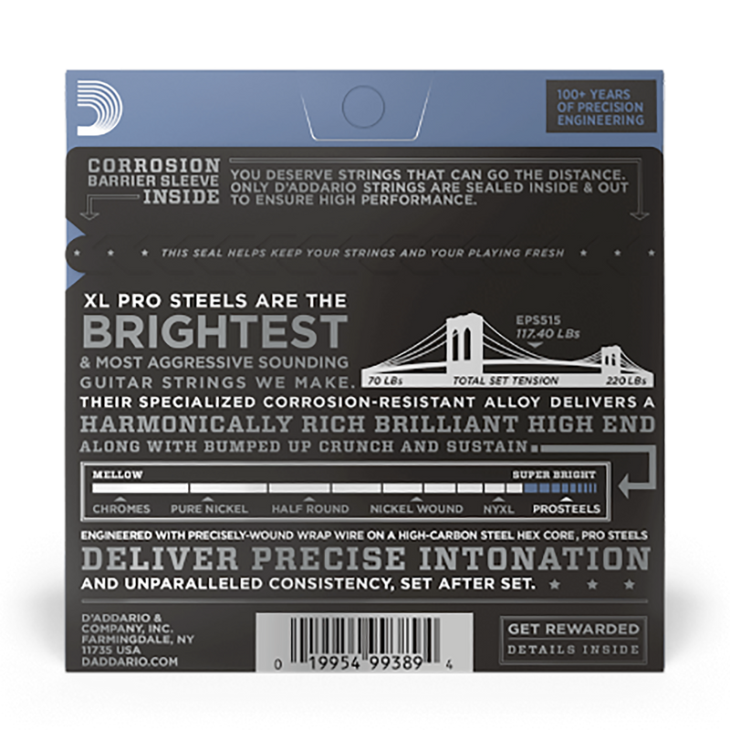 D'Addario 11-50 Medium Prosteels Electric Strings