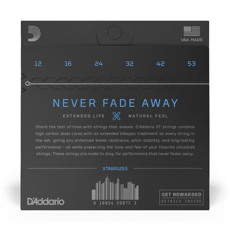 D'Addario 12-53 XT Acoustic 80/20 Bronze Regular Light