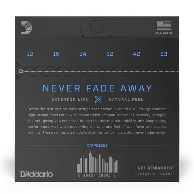 D'Addario 12-53 XT Acoustic Phosphor Bronze Regular Light