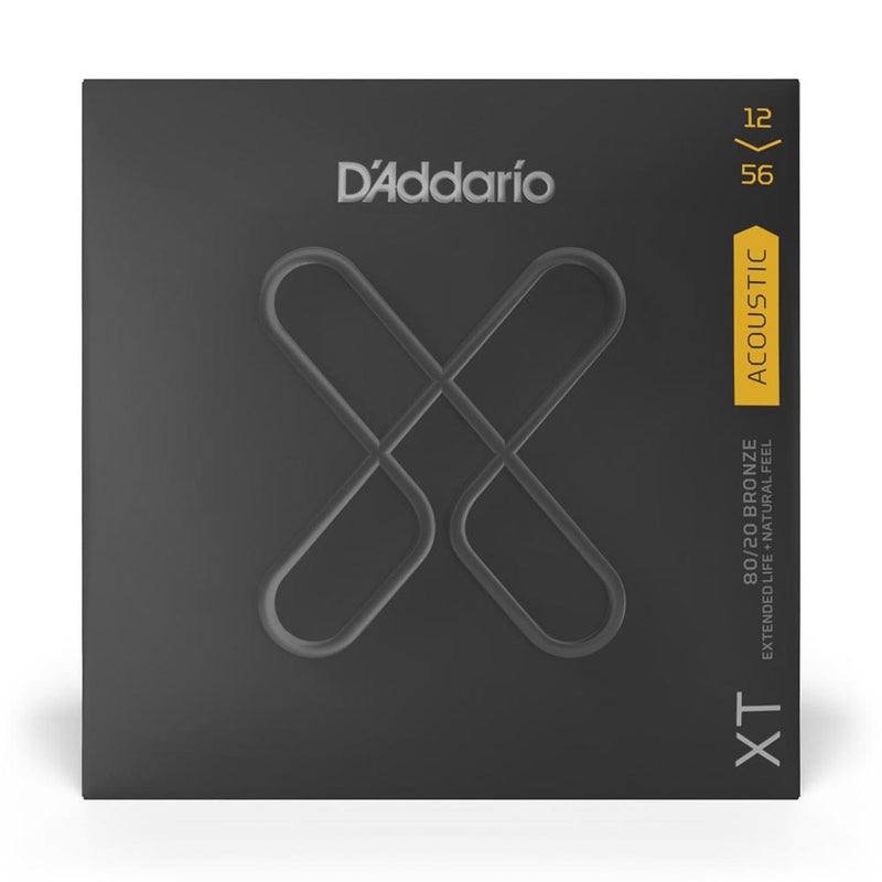 D'Addario 12-56 XT Acoustic 80/20 Bronze Light Top/Medium Bottom