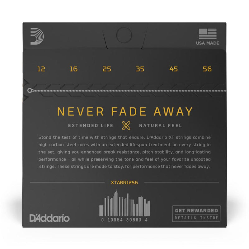 D'Addario 12-56 XT Acoustic 80/20 Bronze Light Top/Medium Bottom