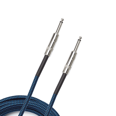 D'Addario 15 Foot Braided Instrument Cable, Blue