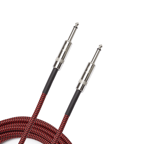 D'Addario 15 Foot Braided Instrument Cable, Red