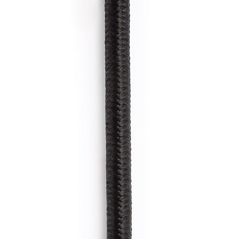 D'Addario 15 Foot Custom Series Braided Instrument Cable, Black