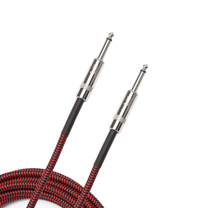 D'Addario 20 Foot Braided Instrument Cable, Red