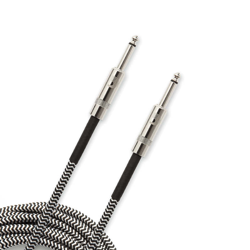 D'Addario 20 Foot Custom Series Braided Instrument Cable, Grey