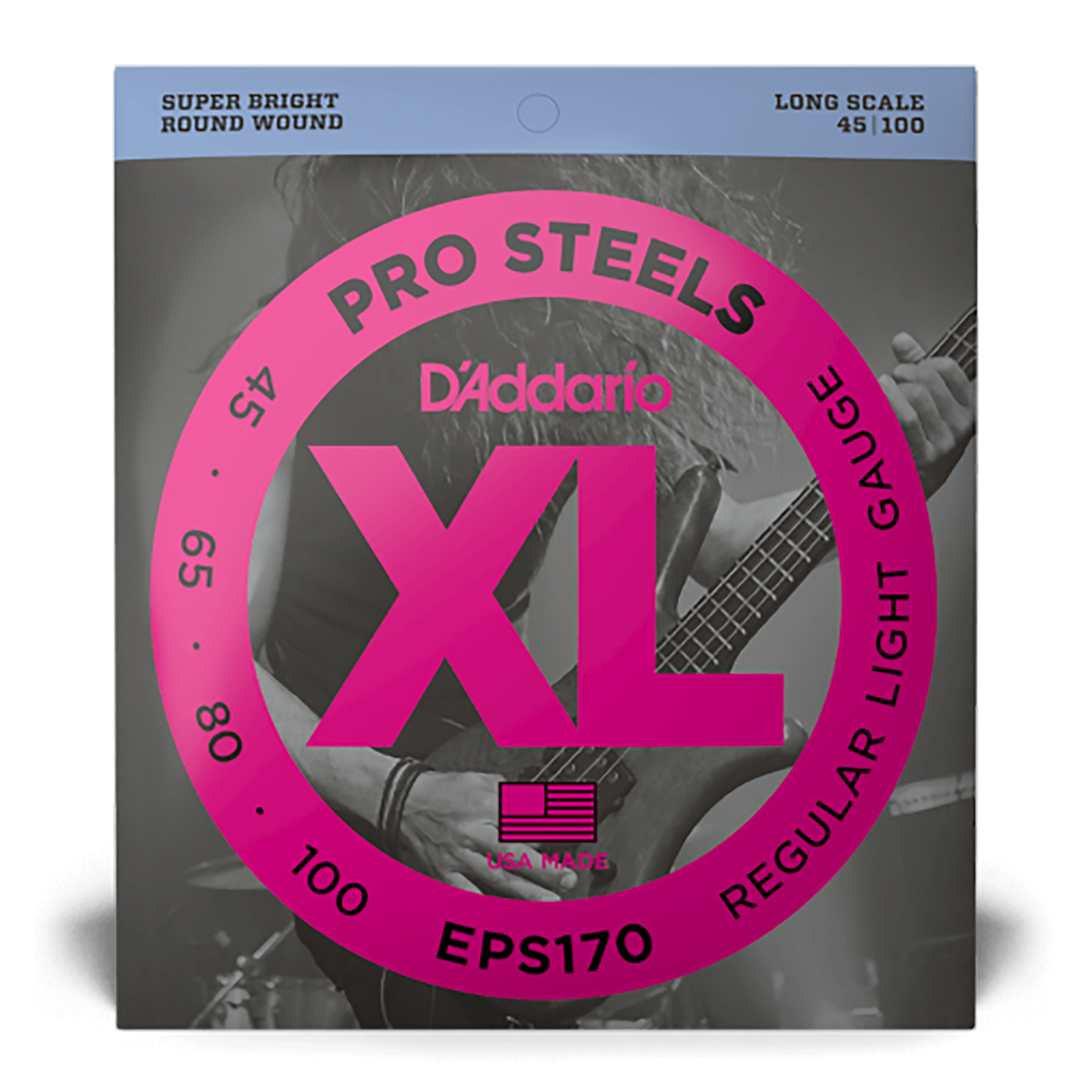 D'Addario 45-100 Light Prosteels Bass Strings, Long Scale