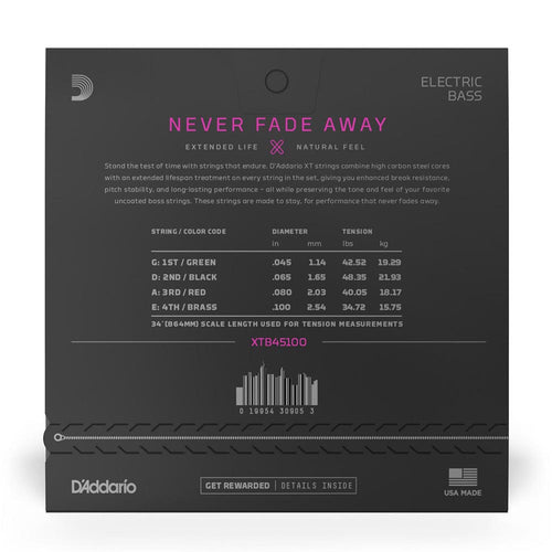 D'Addario 45-100 XT Bass Nickel Plated Steel Regular Light Long Scale