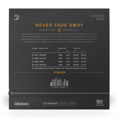 D'Addario 50-105 XT Bass Nickel Plated Steel Medium Long Scale