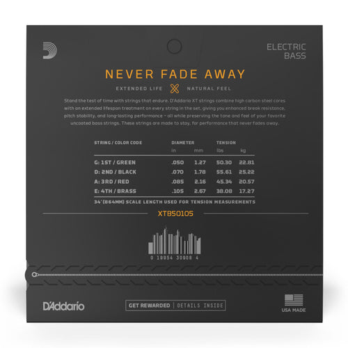 D'Addario 50-105 XT Bass Nickel Plated Steel Medium Long Scale