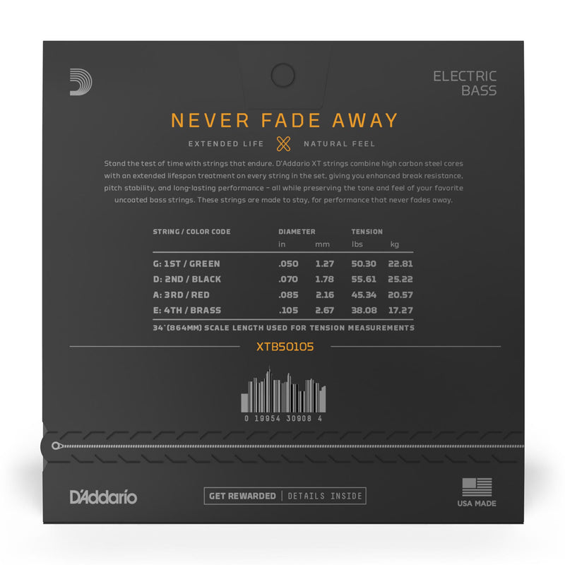 D'Addario 50-105 XT Bass Nickel Plated Steel Medium Long Scale