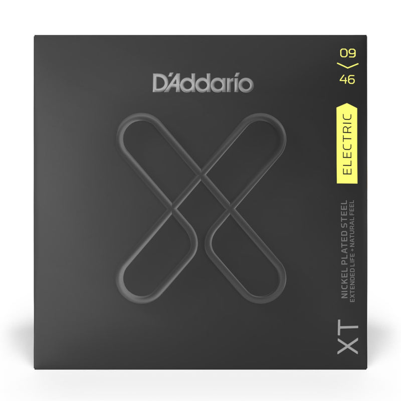 D'Addario 9-46 XT Electric Nickel Plated Steel Super Light Top/Regular Bottom