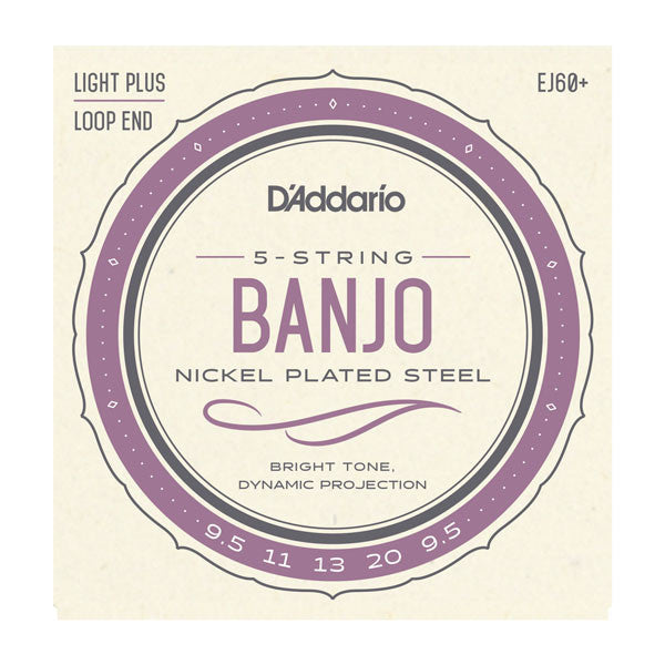 D'Addario 9.5-20 Light Plus Banjo Nickel Set