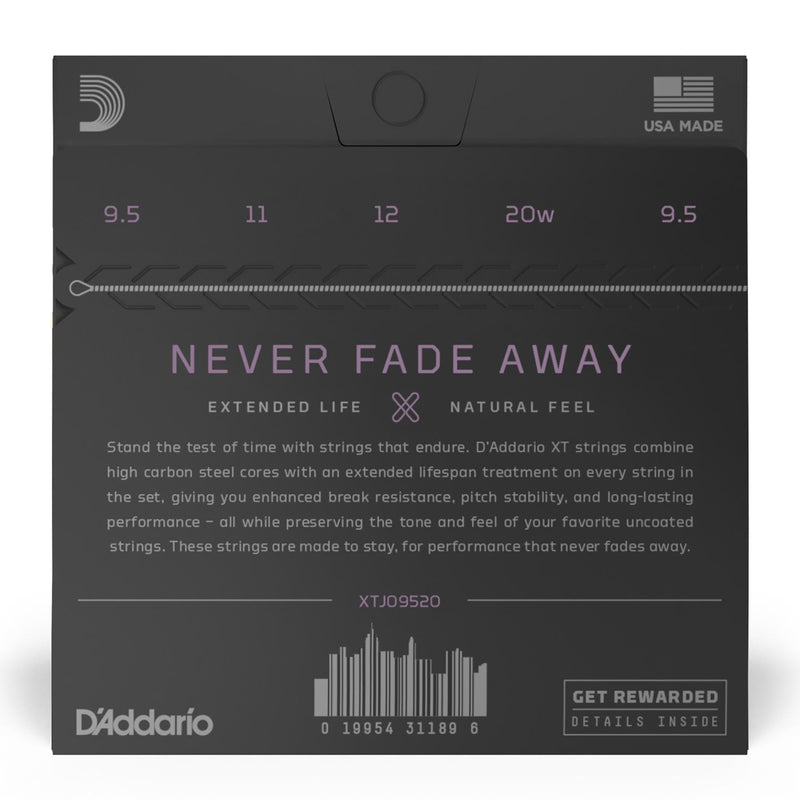 D'Addario 9.5-20 XT Banjo Stainless Steel Custom Light