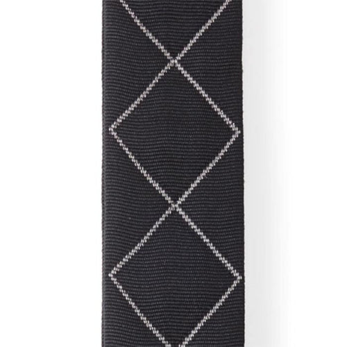D'Addario Auto Lock Guitar Strap Black Padded Diamonds