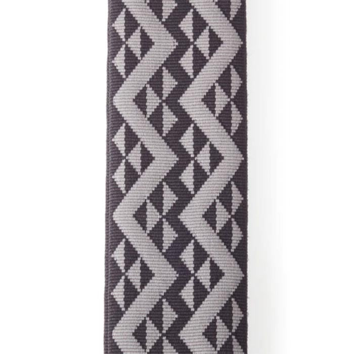 D'Addario Auto Lock Guitar Strap Black Padded Geometric