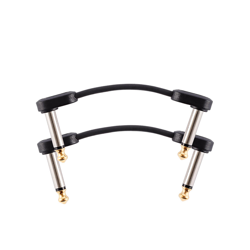 D'Addario Flat Patch Cable Right Angle To Right Angle, 2 Inches, Pair