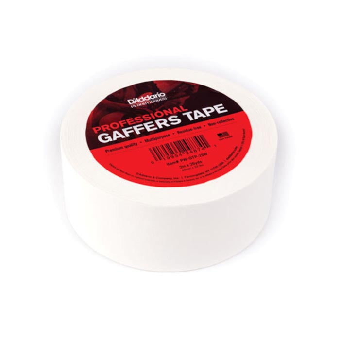 D'Addario Gaffers Tape White 25 Yards