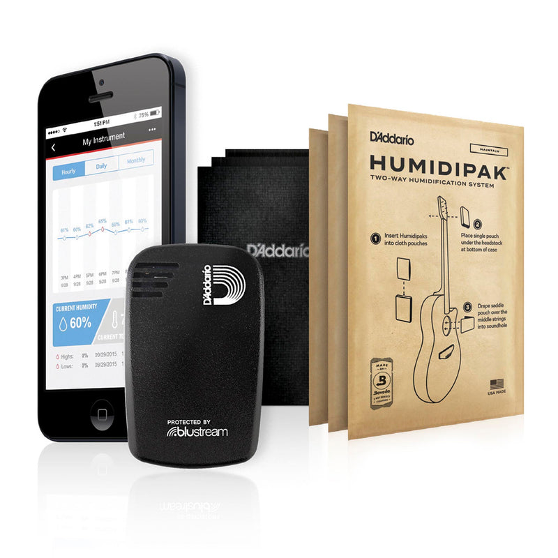 D'Addario Humidikit - Humiditrak - Humidipak Bundle