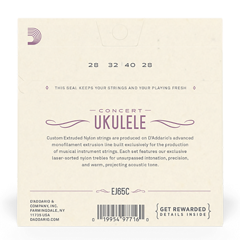 D'Addario Pro-Arte Custom Extruded Nylon Concert Ukulele Strings