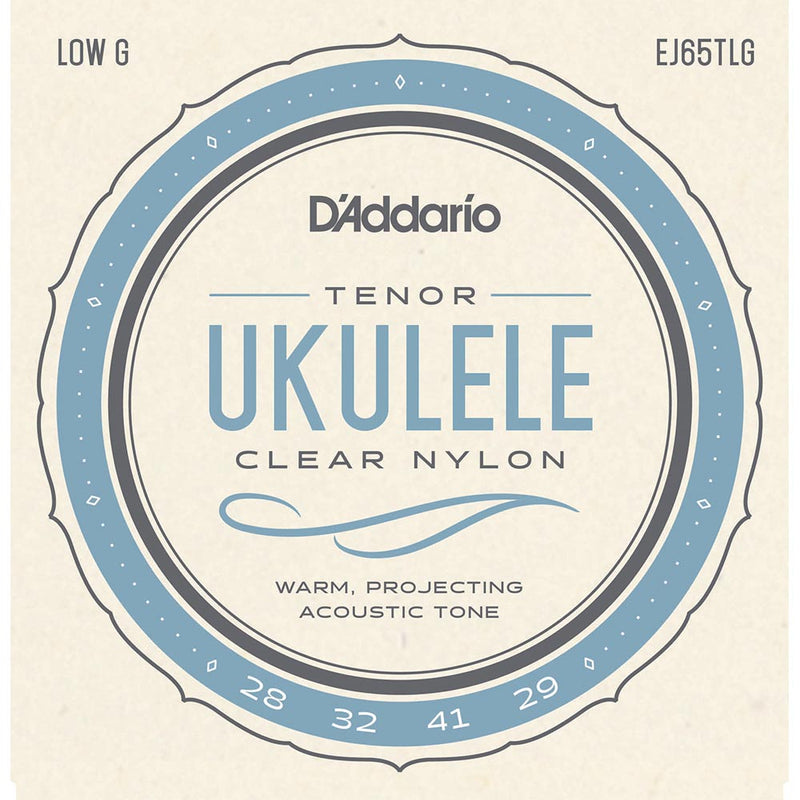 D'Addario Pro-Arte Custom Extruded Ukulele Tenor Clear Nylon Strings - Low G