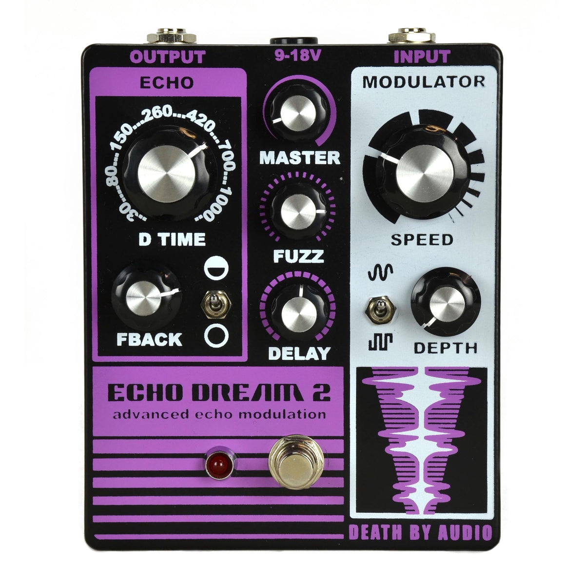 Death By Audio Echo Dream 2 Fuzz/Delay Effect Pedal
