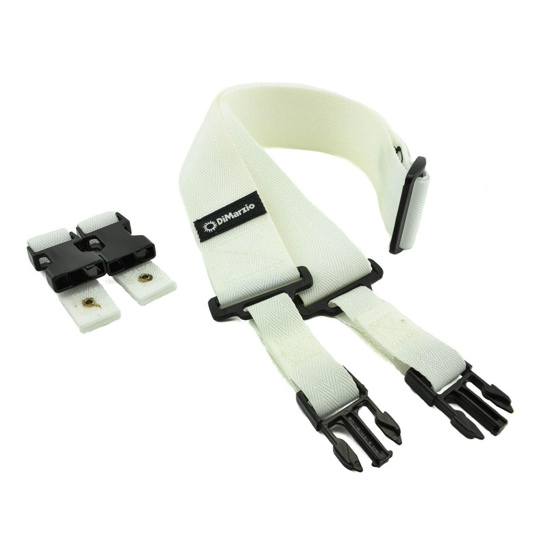 Dimarzio 2" White Cliplock Nylon Strap