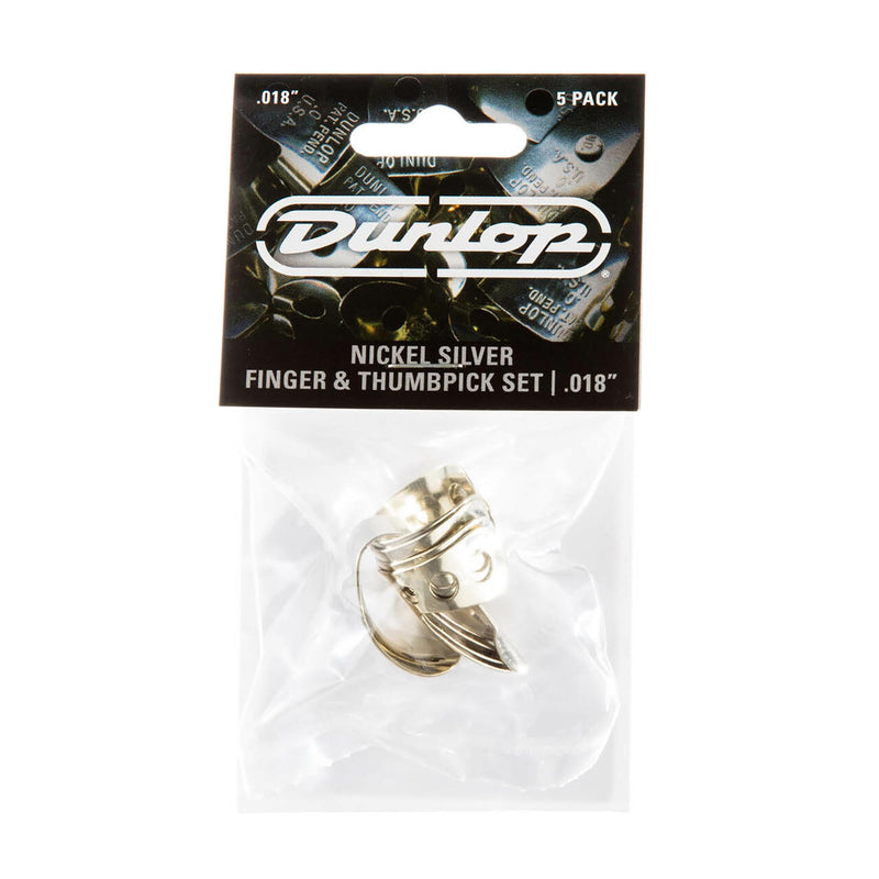 Dunlop .018 Nickel Silver Fingerpicks, 5 Pack