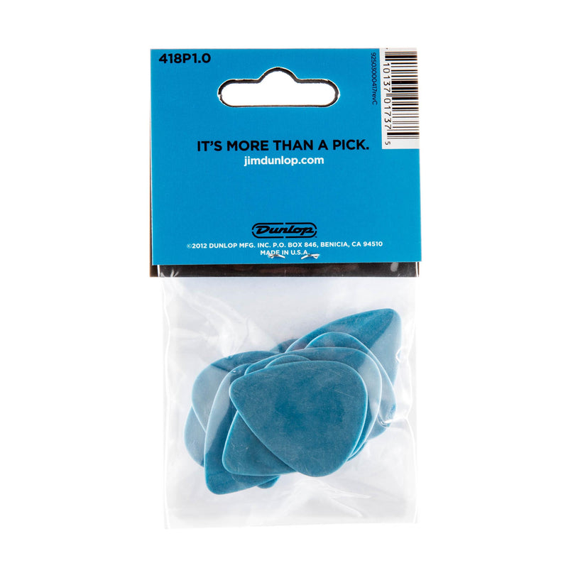 Dunlop 1.0 Blue Tortex Standard Picks 12 Pack